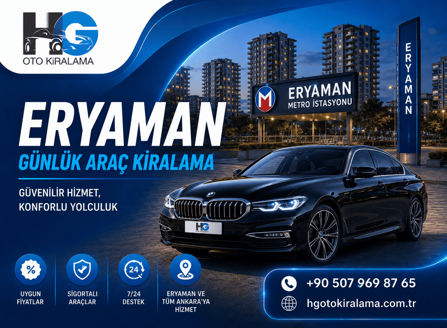 Eryaman Günlük Araç Kiralama