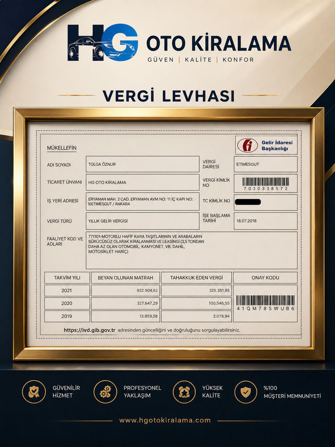 Kurumsal Vergi Levhası